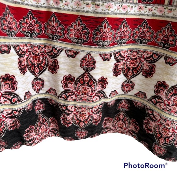 J.Jill Geometric Multicolor Rayon Ladies Career Blouse, M - Picture 6 of 7